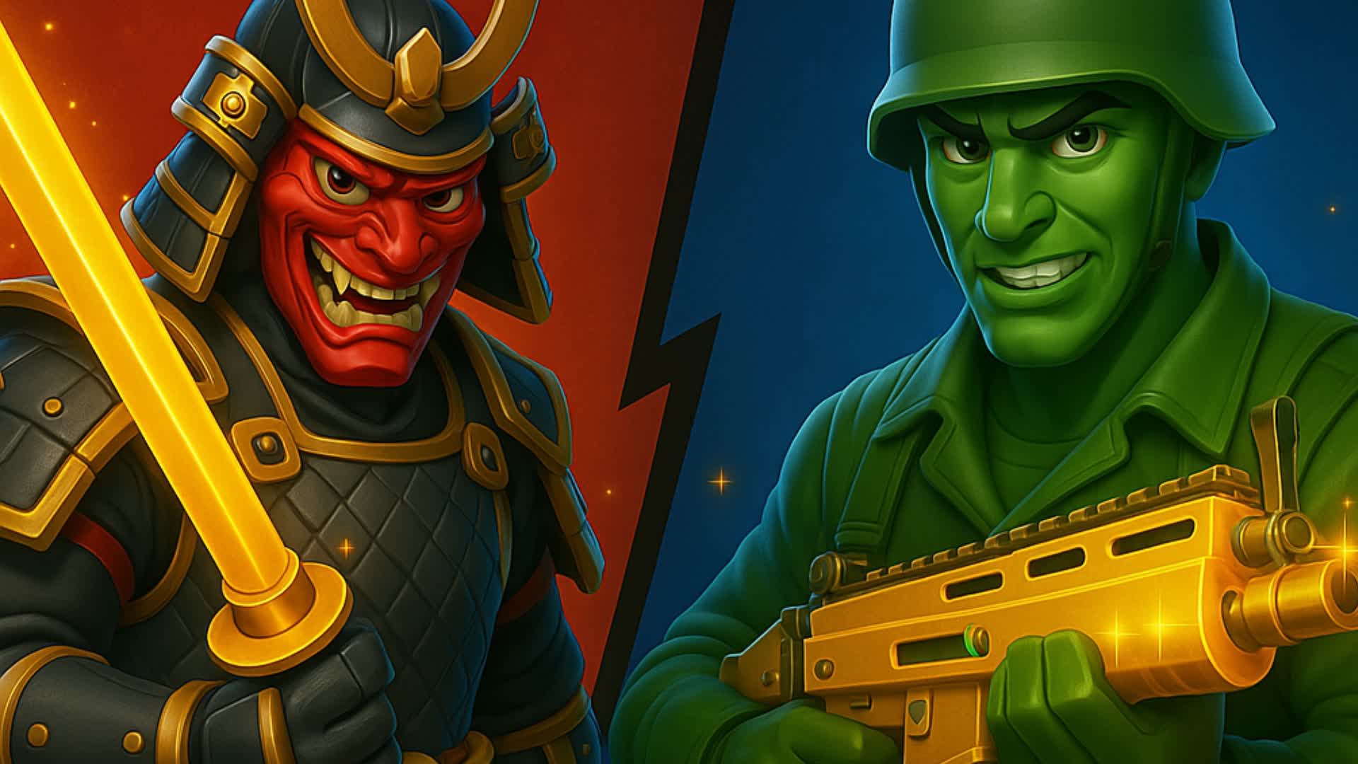 SAMURAI VS SOLDIERS RED VS BLU🔴🔵