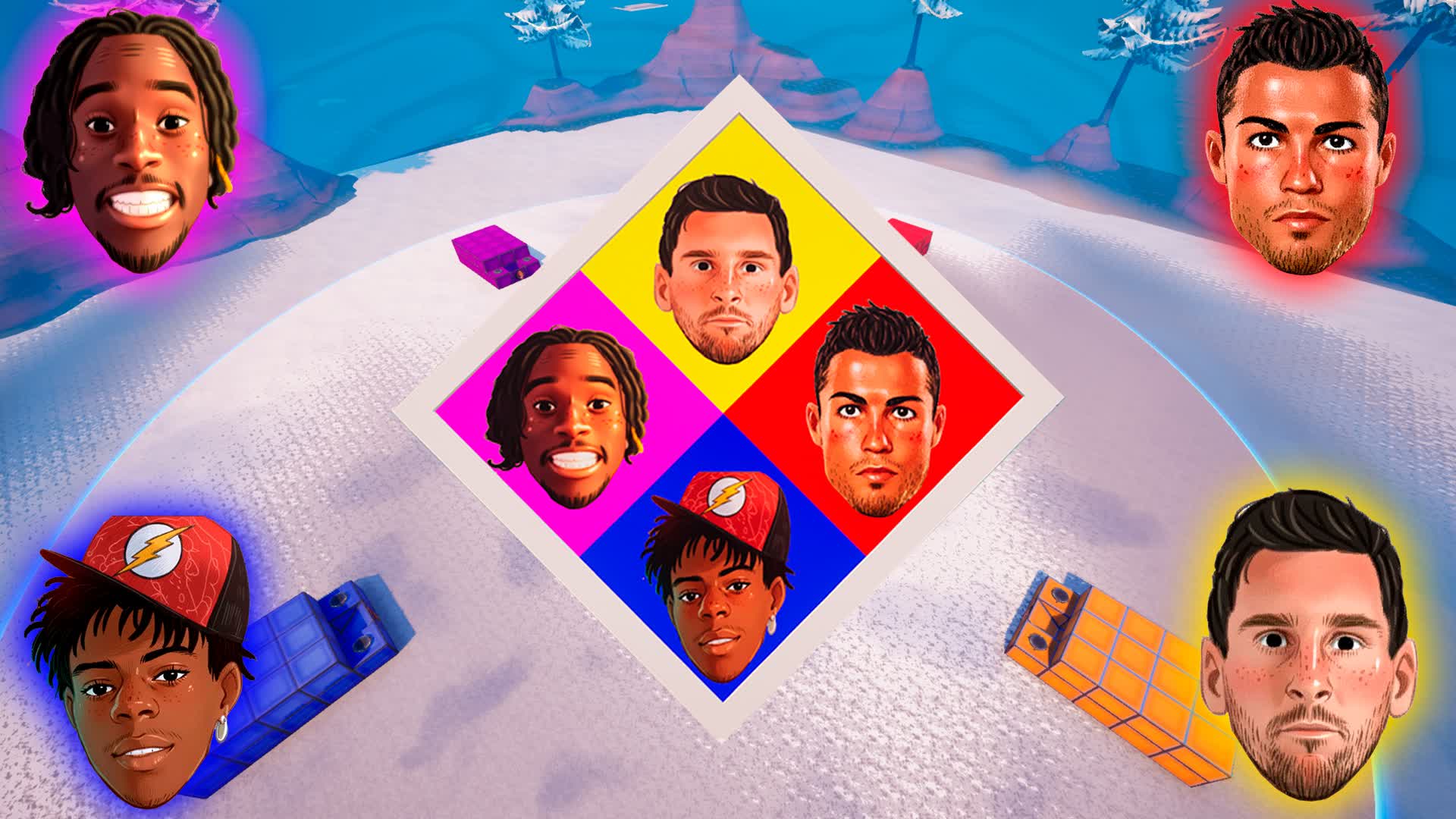 STREAMERS VS FOOTBALLERS ZONE WARS 🌀