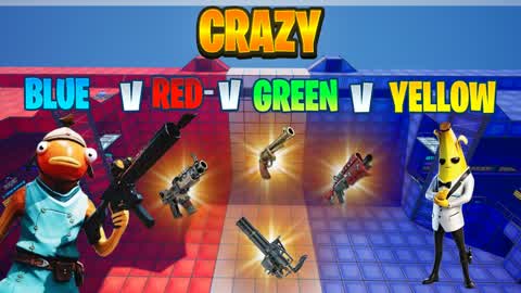 RED v BLUE V GREEN v YELLOW ARENA CRAZY