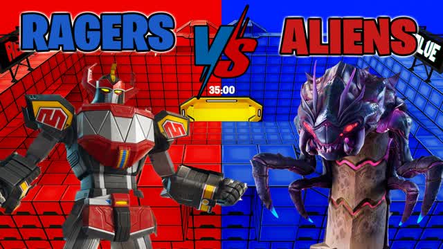 RED VS BLUE - MEGAZORD VS ALIENS 🔴🔵