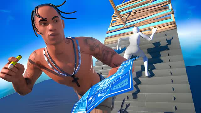 Space 1v1 build fights (200 pump)