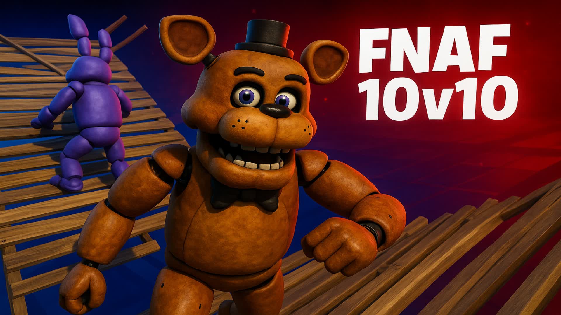 10vs10 FNAF🐻 - الحفرة 🔴🔵