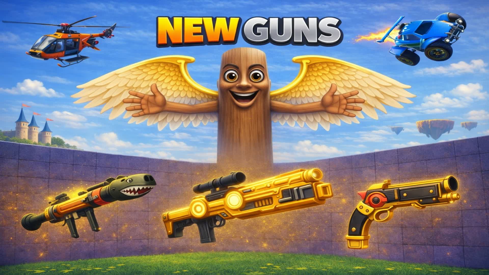 EPIC 1v1 FFA (全ガンと乗り物！)