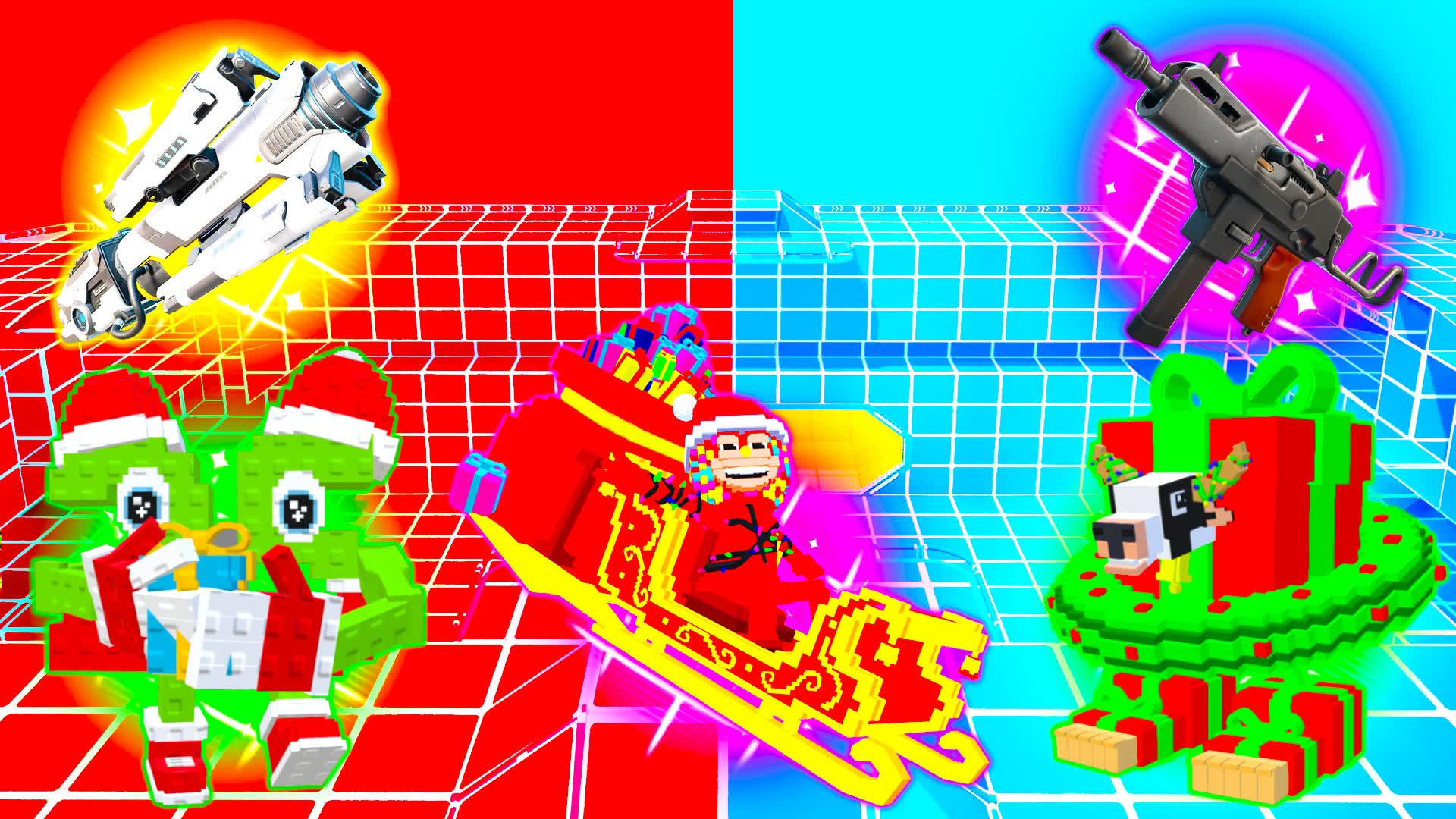 MEGA RED VS BLUE🔴🔵 [CUSTOM WEAPONS]