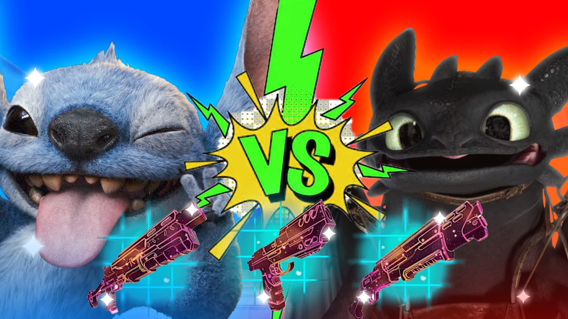 STITCH VS TOOTHLESS RED VS BLUE 9741-5794-5999 by primevictor - Fortnite