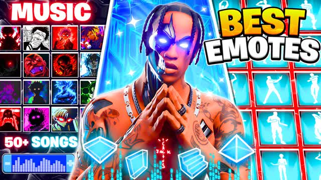 âš BEST EMOTES 1v1 WITH MUSICđ50+ Songs
