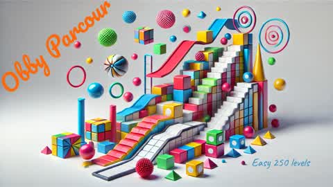 Geometric Ascent OBBY Parkour🔴🟩🔷