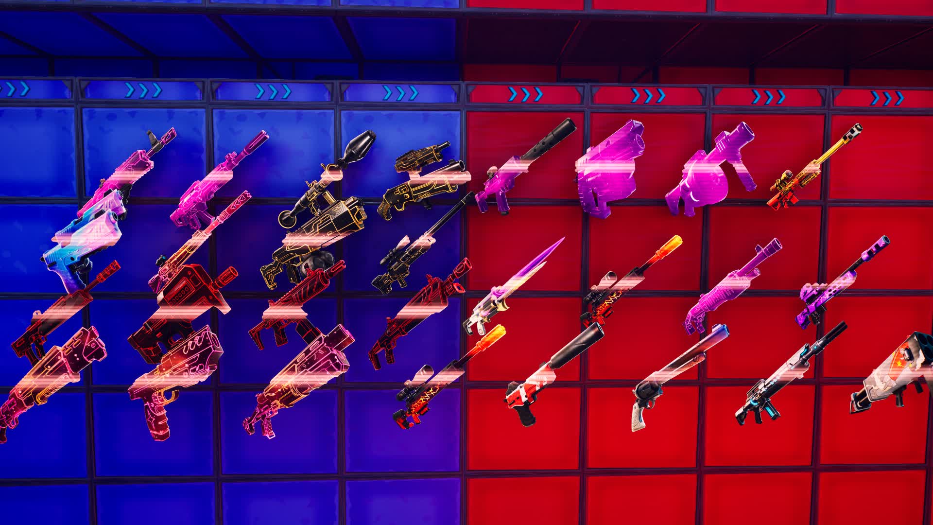 RED VS BLUE 🔴🔵 - ALL GUNS & RIDES