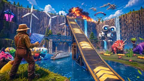 mini amusement park with all the cars