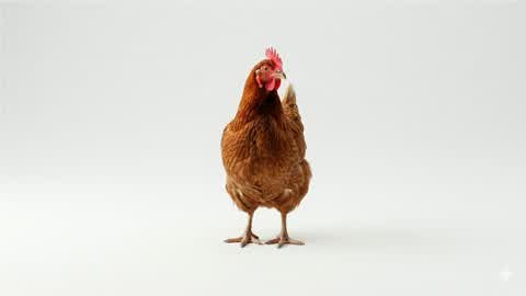 A chicken in the middle of nowhere