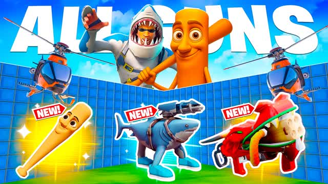 🦈SHARK 1V1 FFA - ALL GUNS & VEHICLES