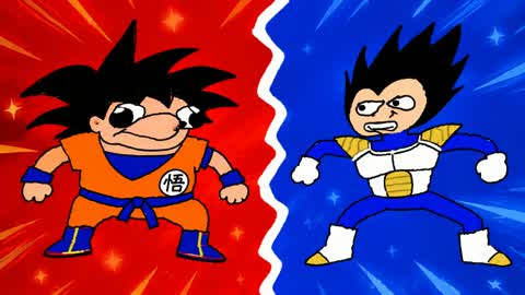 GOKU vs VEGETA: RED 🔴 VS BLUE 🔵