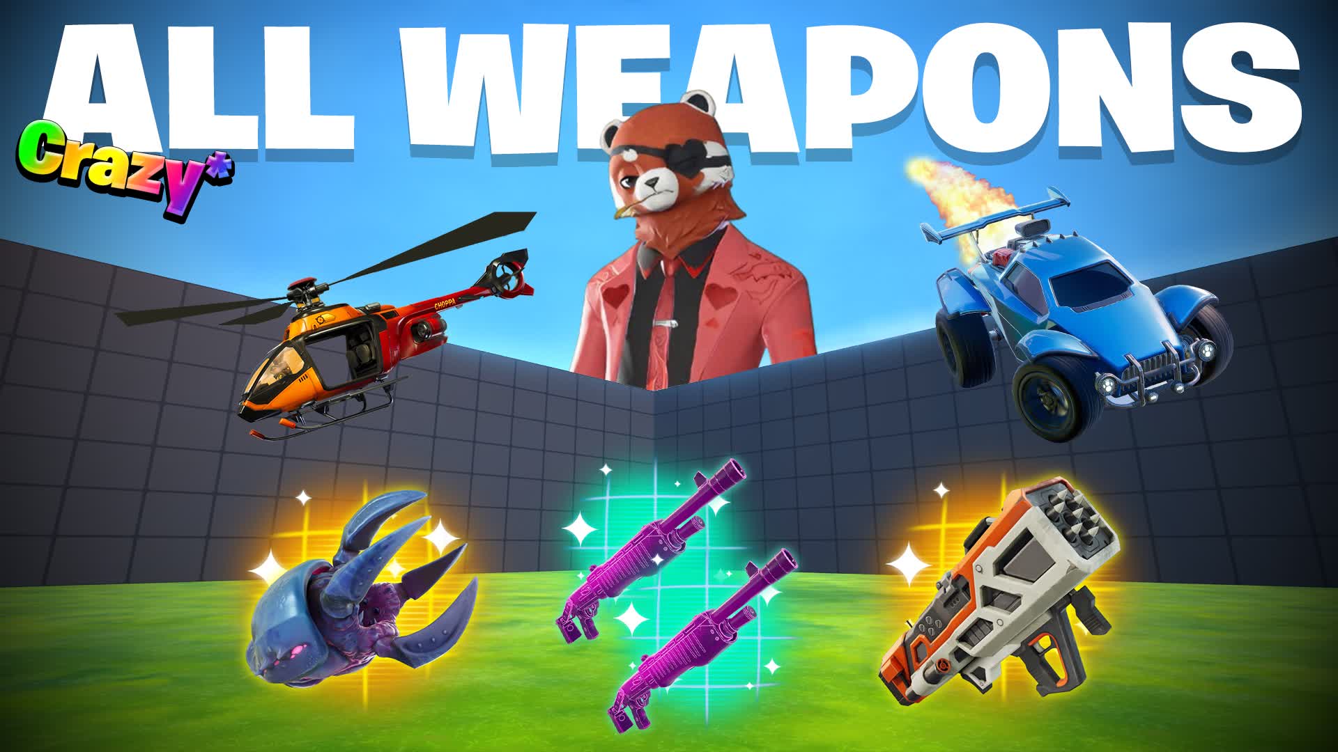 xived的Crazy All Weapons 1v15550-4164-4757 - Fortnite