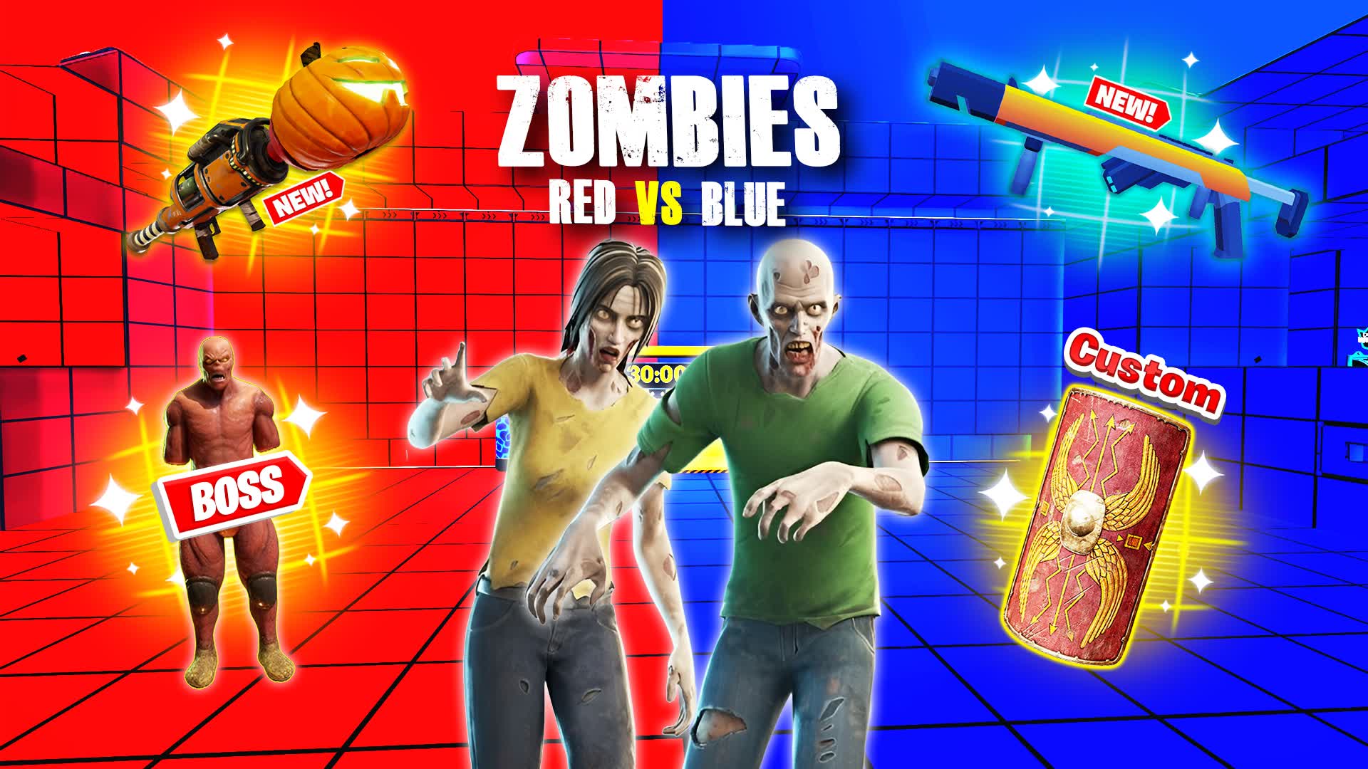 ZOMBIES RED Vs BLUE🧟🔴🔵