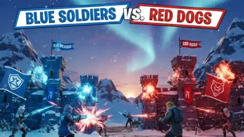 #Blue Soldiers vs. Red Dogs - Snow Flag#