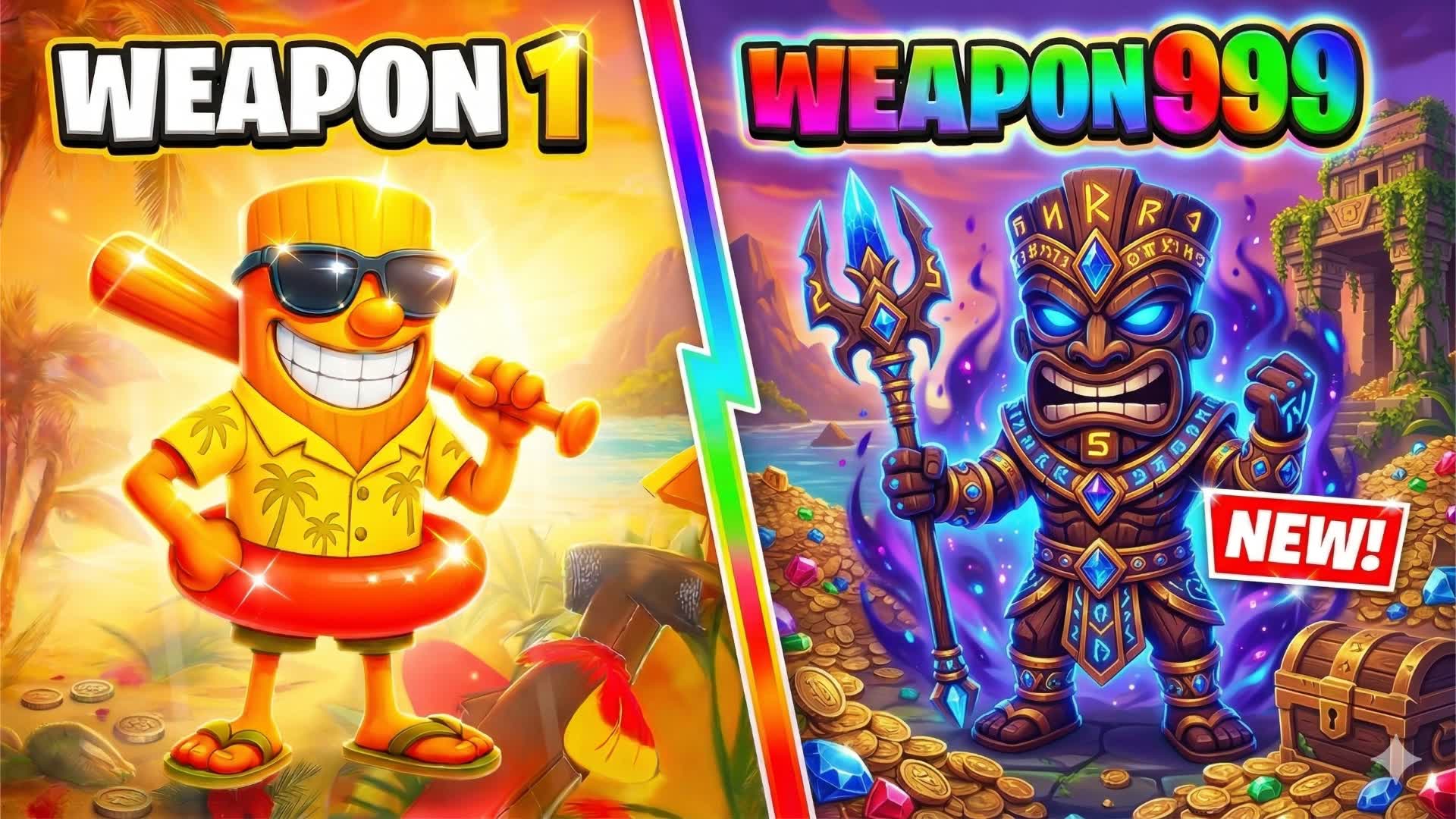 🌴GUN GAME ONE SHOT BEACH🎯