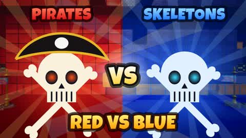 PIRATES VS SKELETONS: RED VS BLUE 🔴🔵