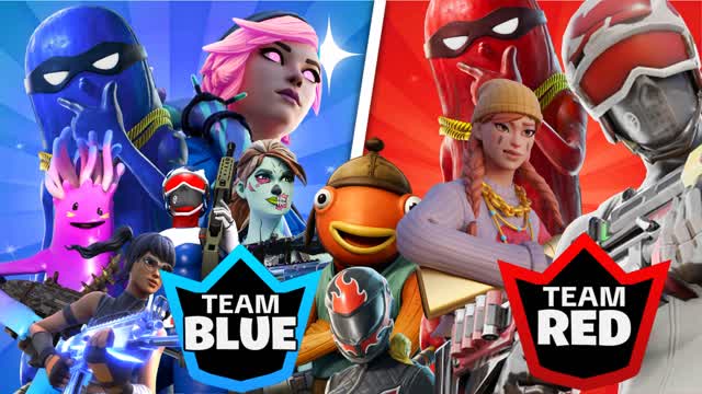 🔵🔴RED VS BLUE GUERRA DE PERSONAGES🔵🔴