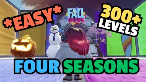 🌈Fall Guys Four Seasons Parkour 300+🌈