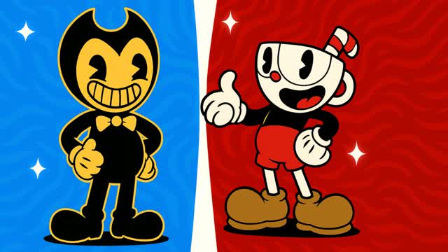 BENDY VS CUPHEAD🔵RED VS BLUE🔴🔵