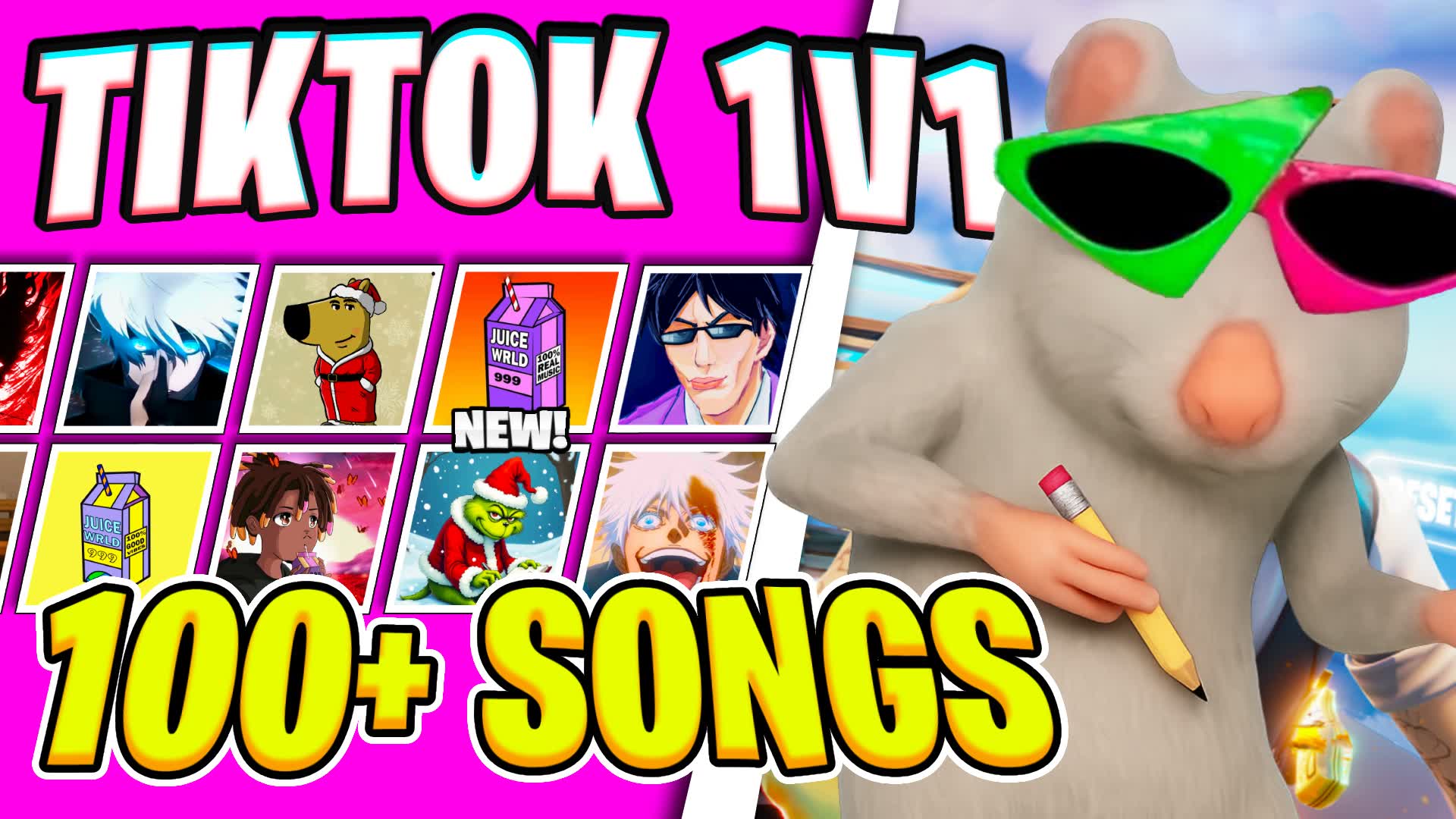 TIKTOK 1V1 MUSIC🎵FREE BUILD[100+SONGS]