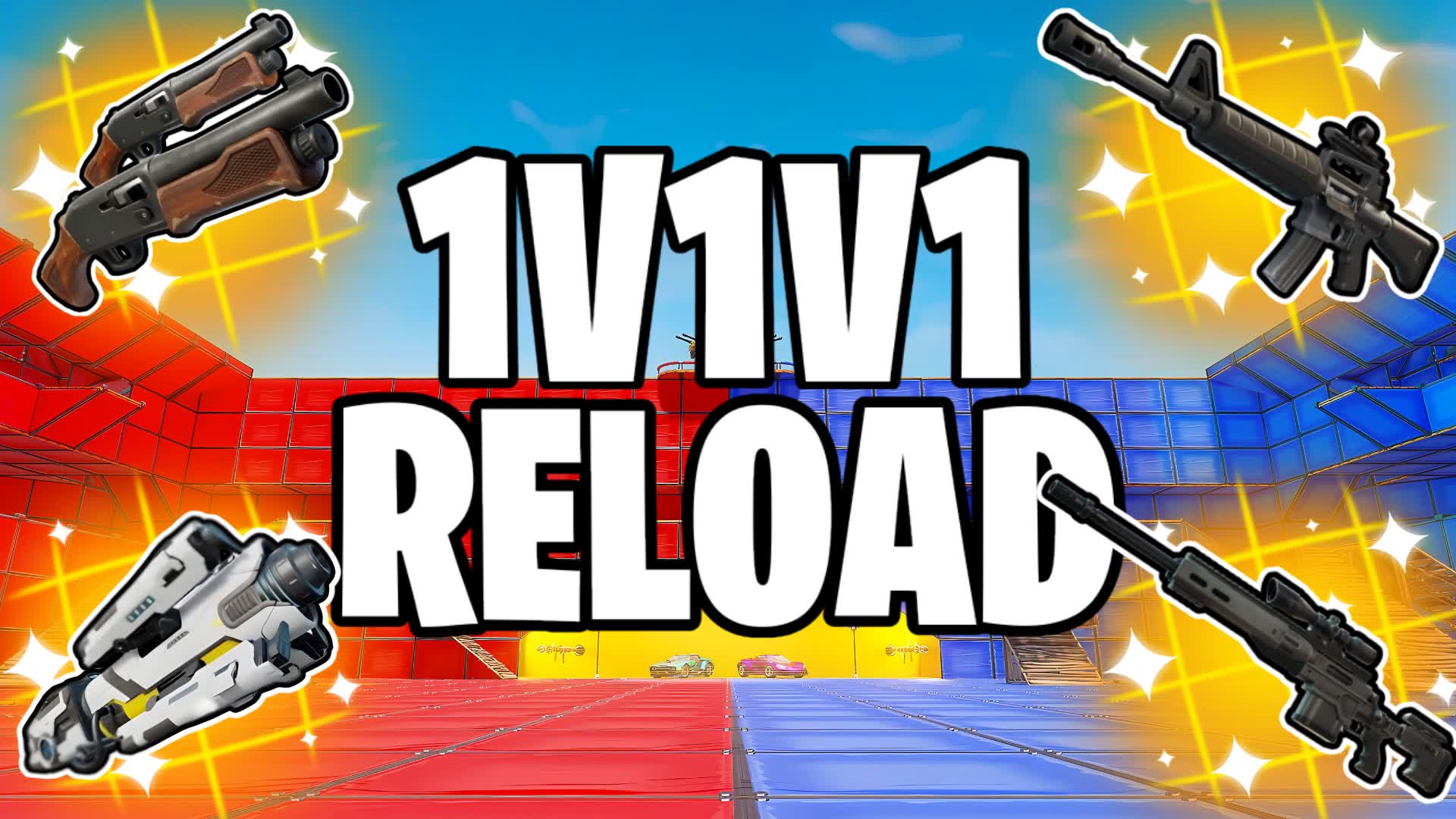 1v1v1 Reload Red vs Blue Free 4 All 🔴🔵