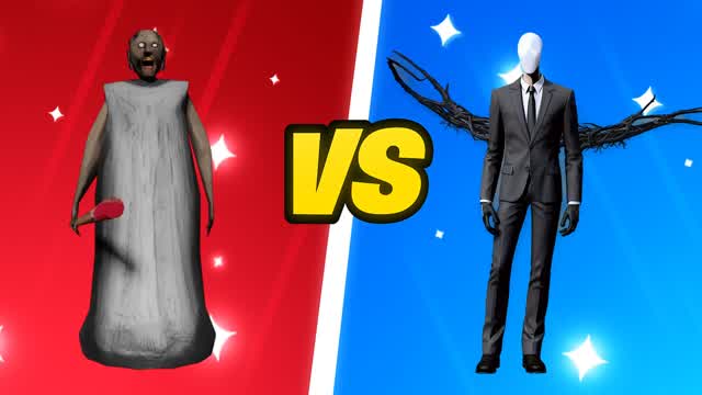 GRANNY VS SLENDERMAN 🔴🔵
