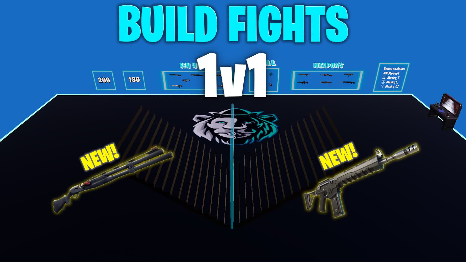 Mosky7 1V1 PVP BUILD FIGHTS