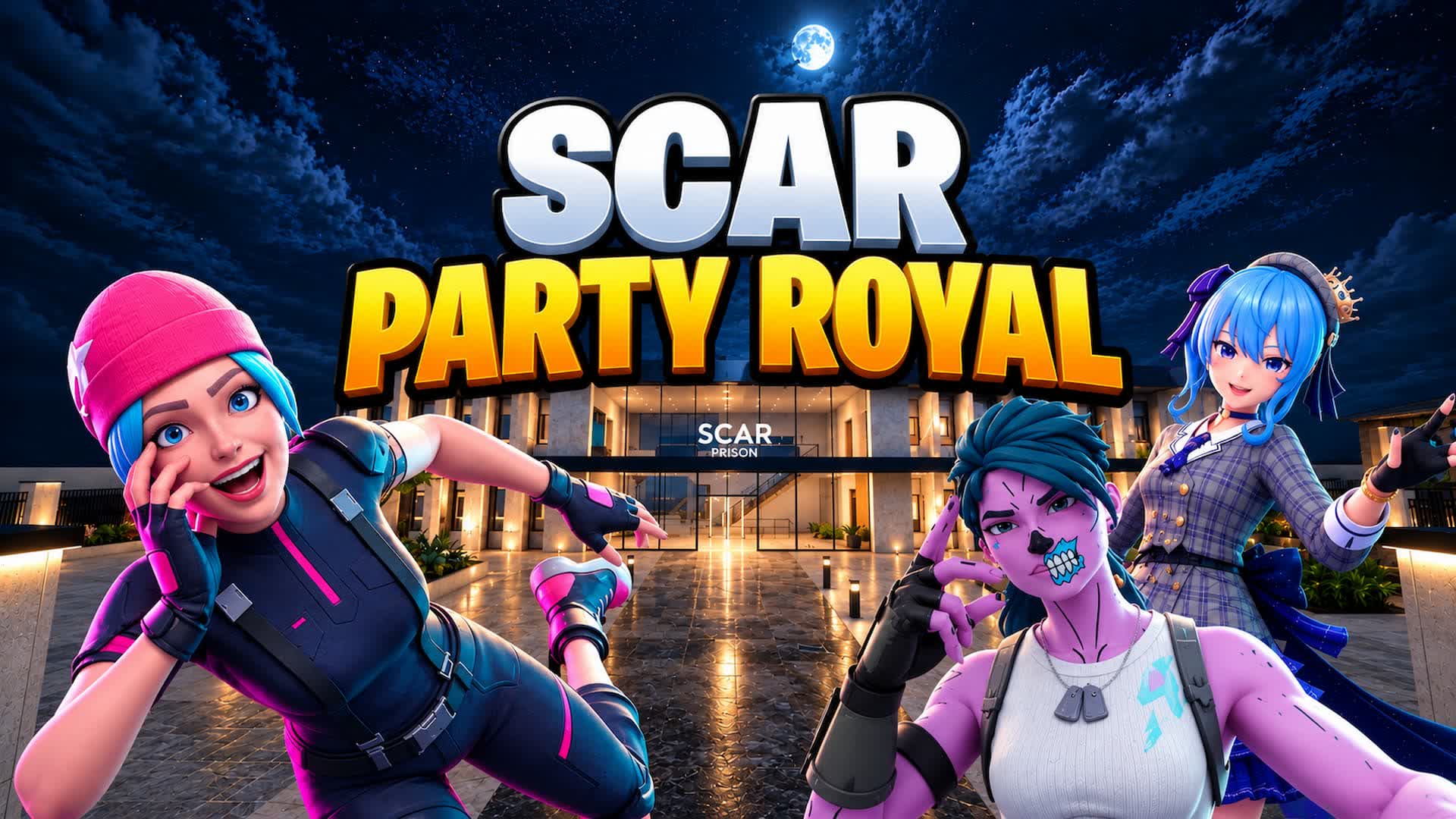SCAR PARTY ROYAL 2.0 - Fortnite island 6809-7661-6990 by USE itme SKR4