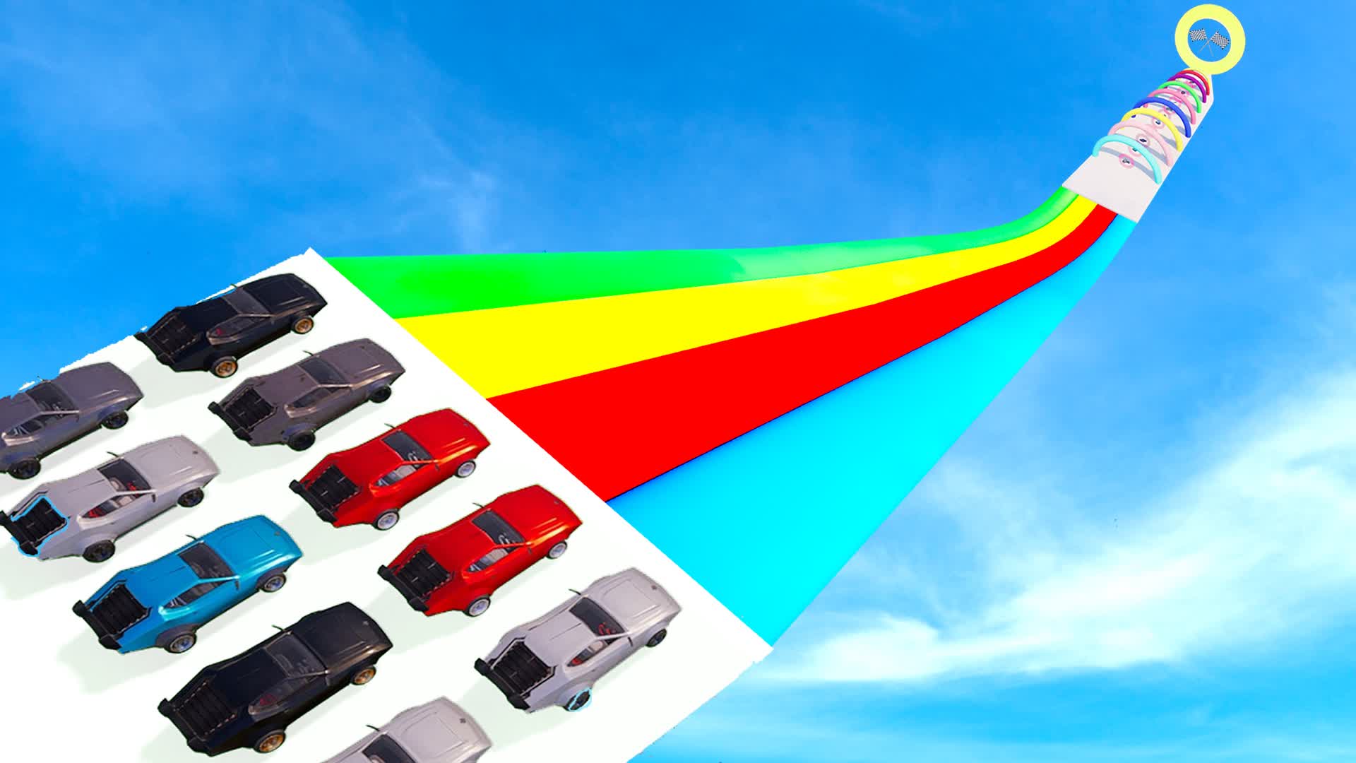 CARS MULTICOLOR MEGA RAMP 947629744932 by strk775 Fortnite Creative