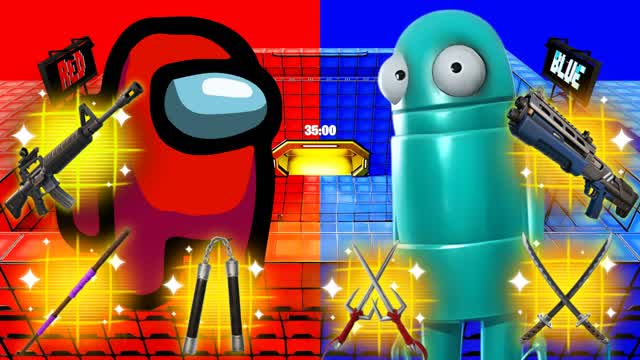 AMONG US VS REPO TMNT RED VS BLUE  🔴🔵