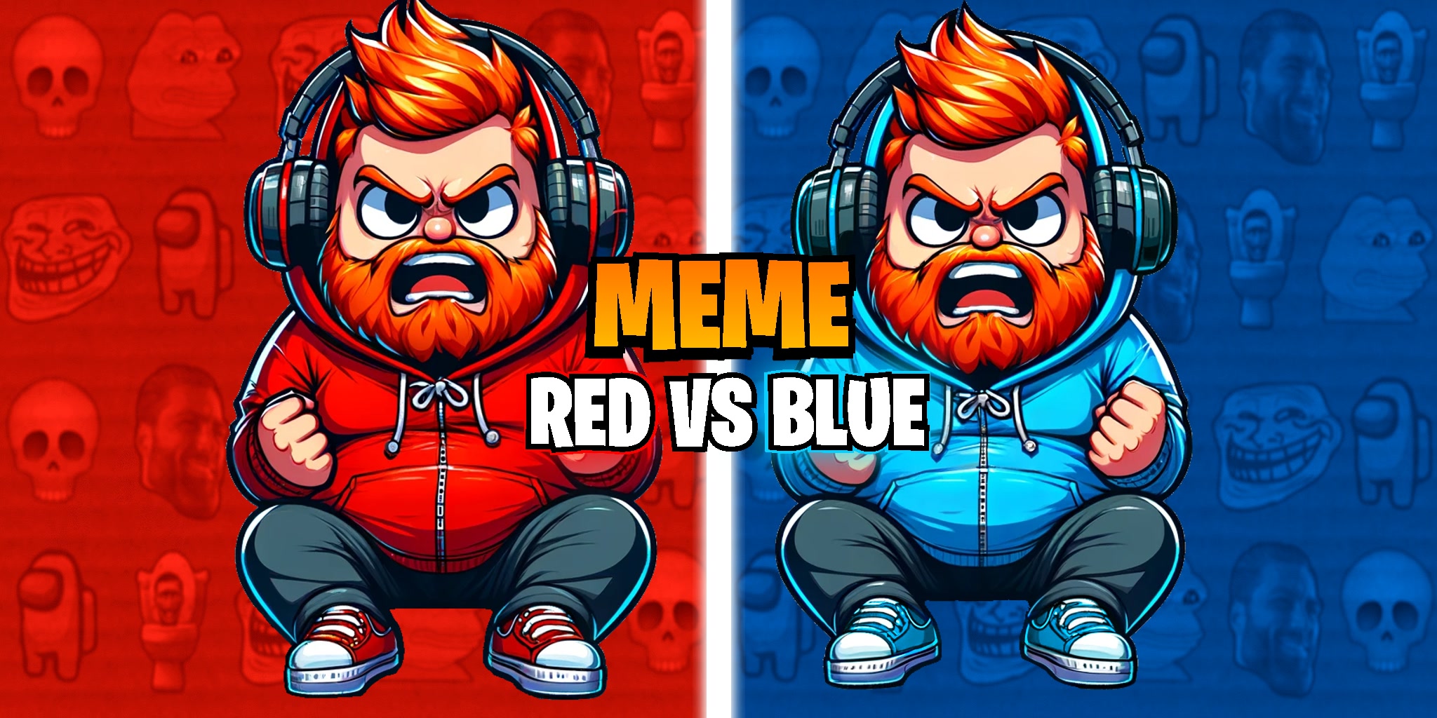 💀 MEME RED VS BLUE 🔴🔵
