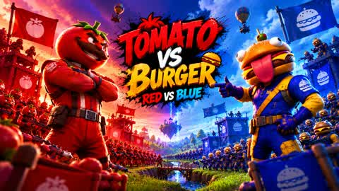 🍅 TOMATO VS BURGER 🍔 RED VS BLUE