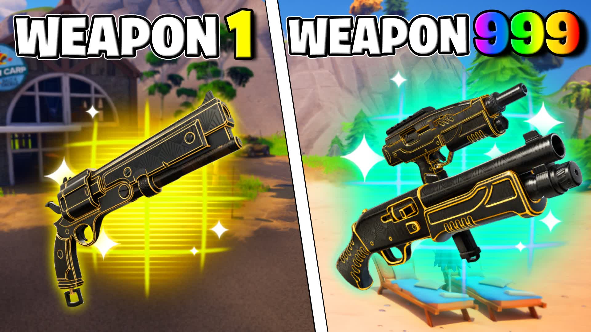 🏝️ ISLAND GUN GAME 🔫 ONE SHOT 🎯