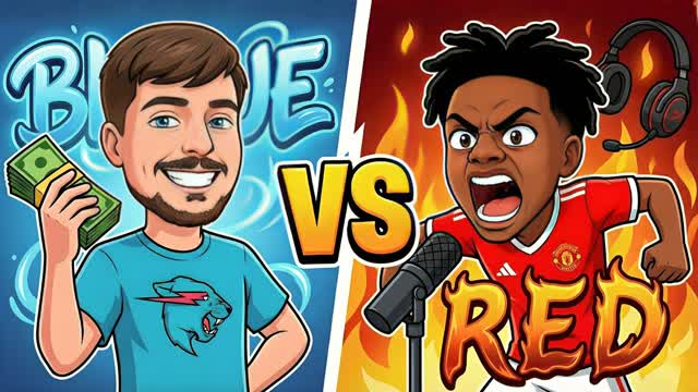 Speed Red vs Blue Beast