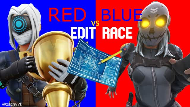 RED VS BLUE EDIT RACE🔴🔵✏️