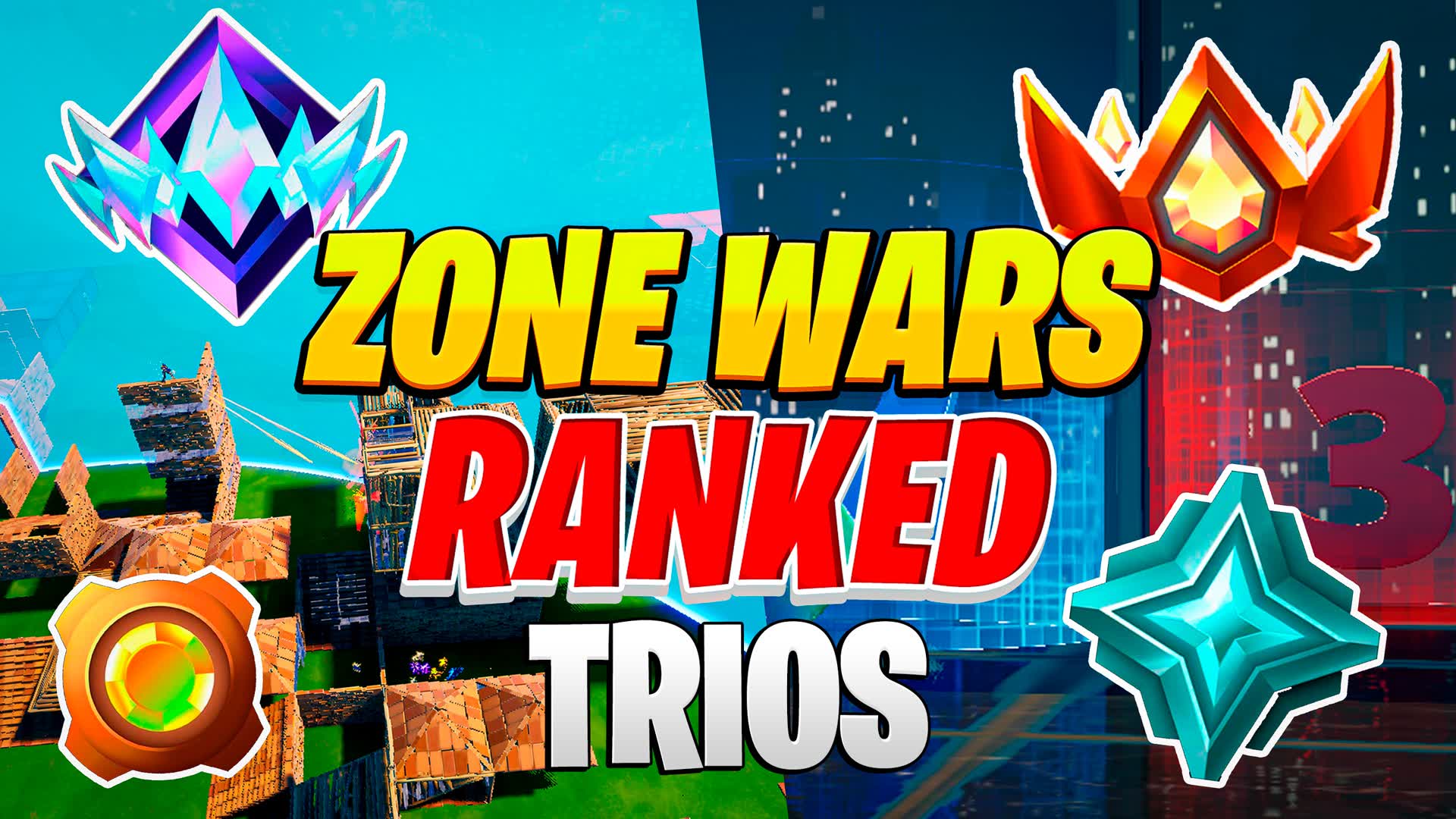 🌀 TRIO ZONE WARS [RANKED] 👑 038709395070 by coowty Fortnite