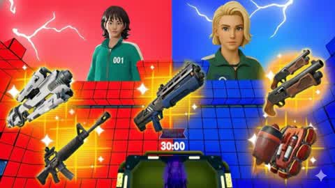 🔴🔵 INSANE RED VS BLUE SQUID 🔴🔵