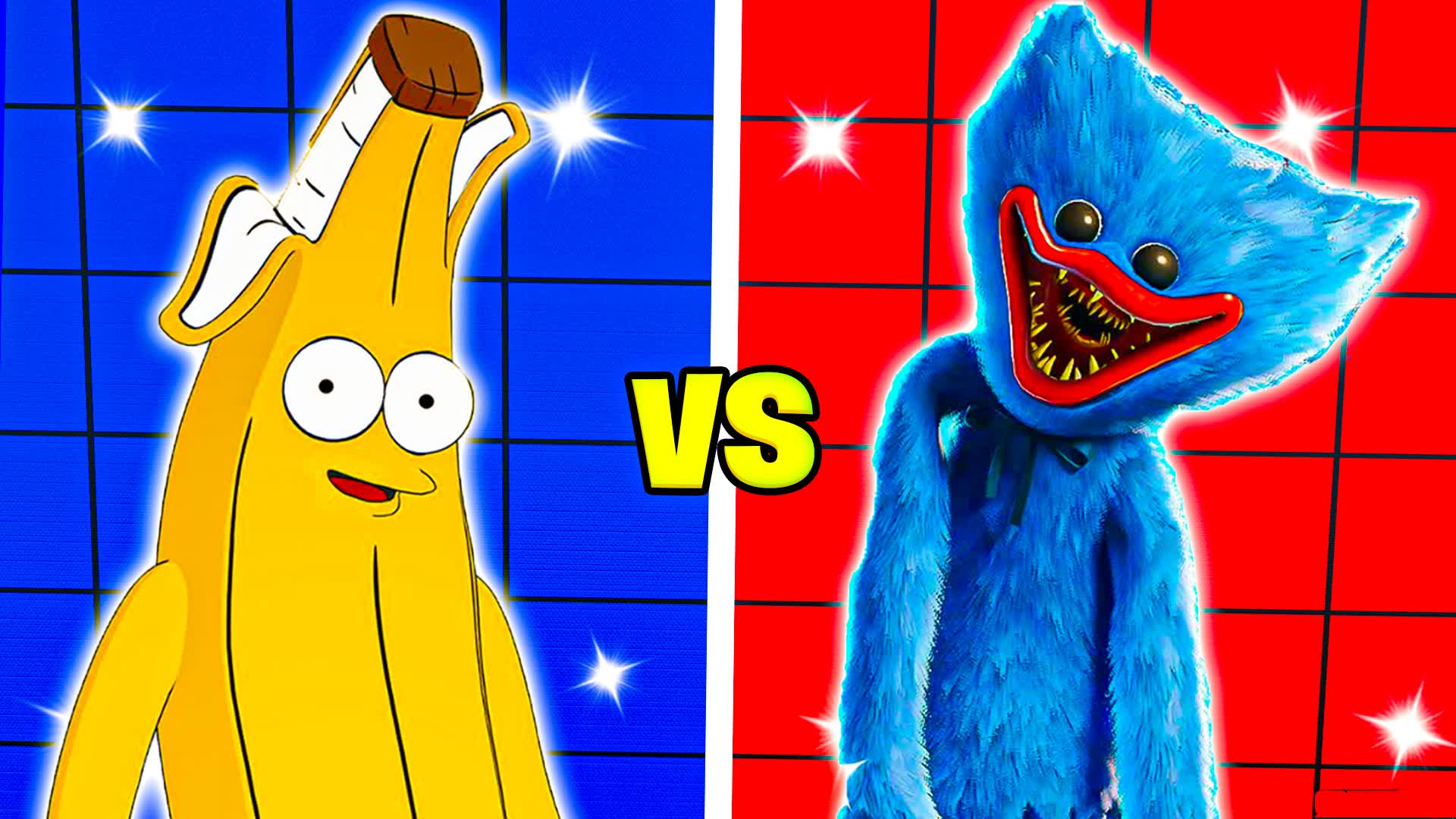 HUGE BANANA VS HUGGY RED VS BLUE 🔴🔵