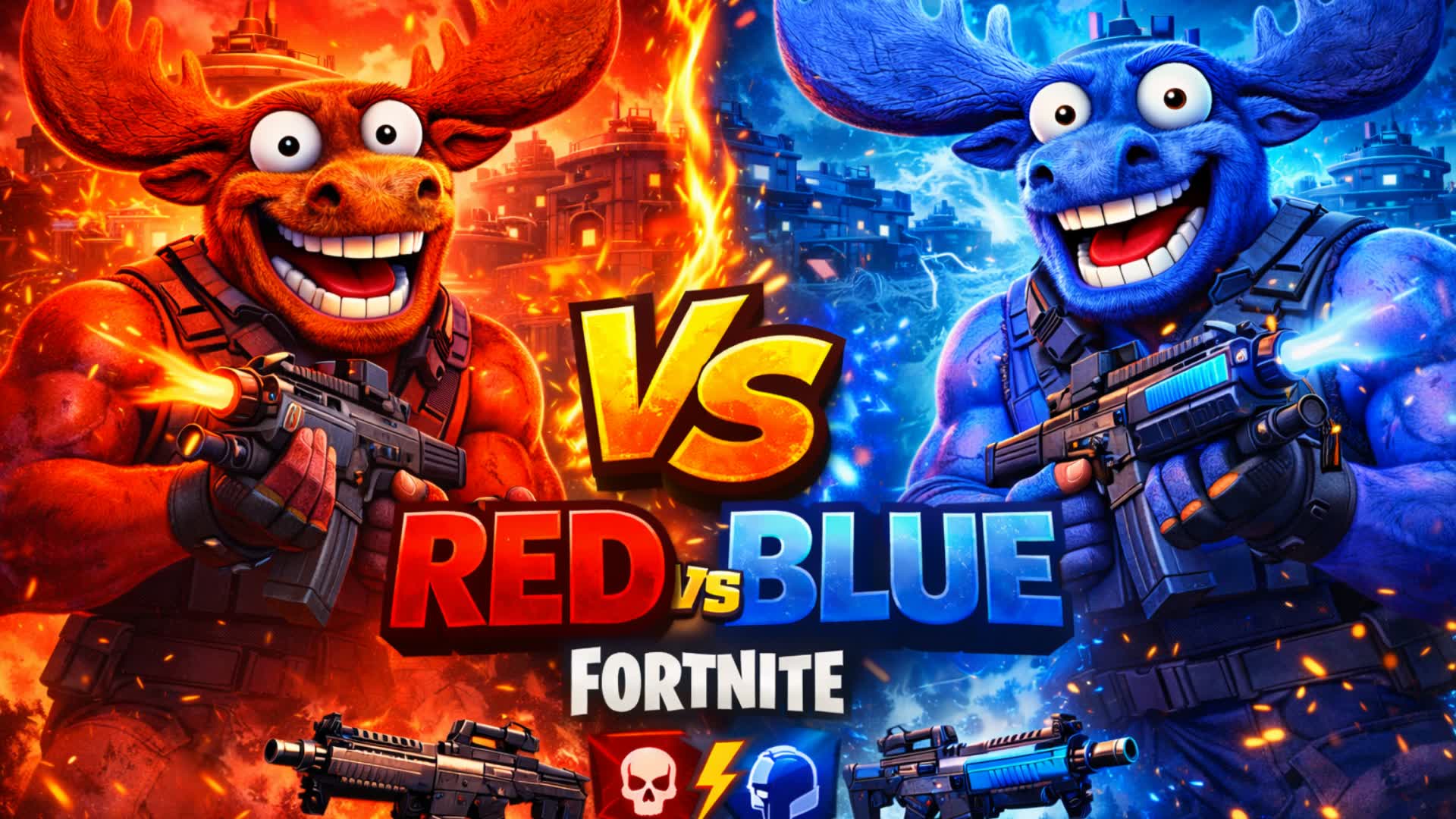 MOOSE MAN RED VS BLUE 🔴🔵