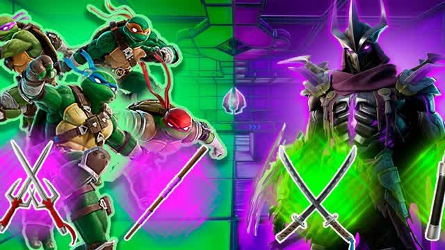 🟢GREEN VS PURPLE🟣 TMNT NO BUILD🐢