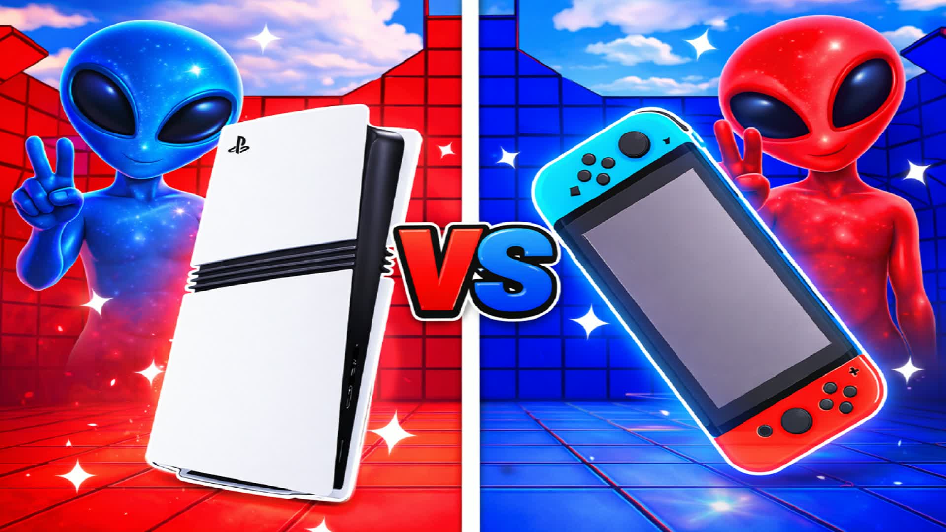 Red vs BLUE Switch vs ps 1
