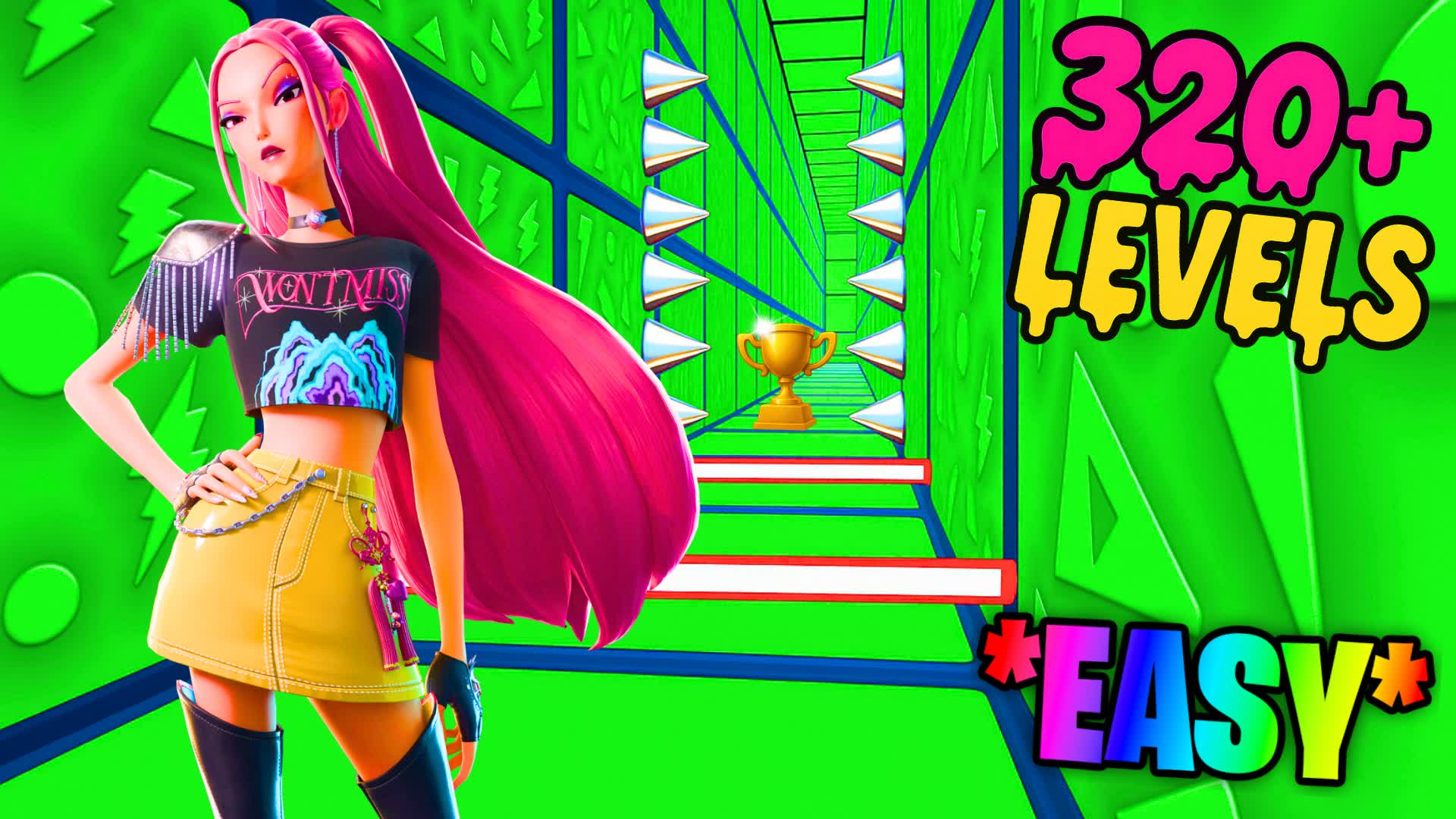 COOL PARKOUR DEATHRUN 300+[EASY]⭐️