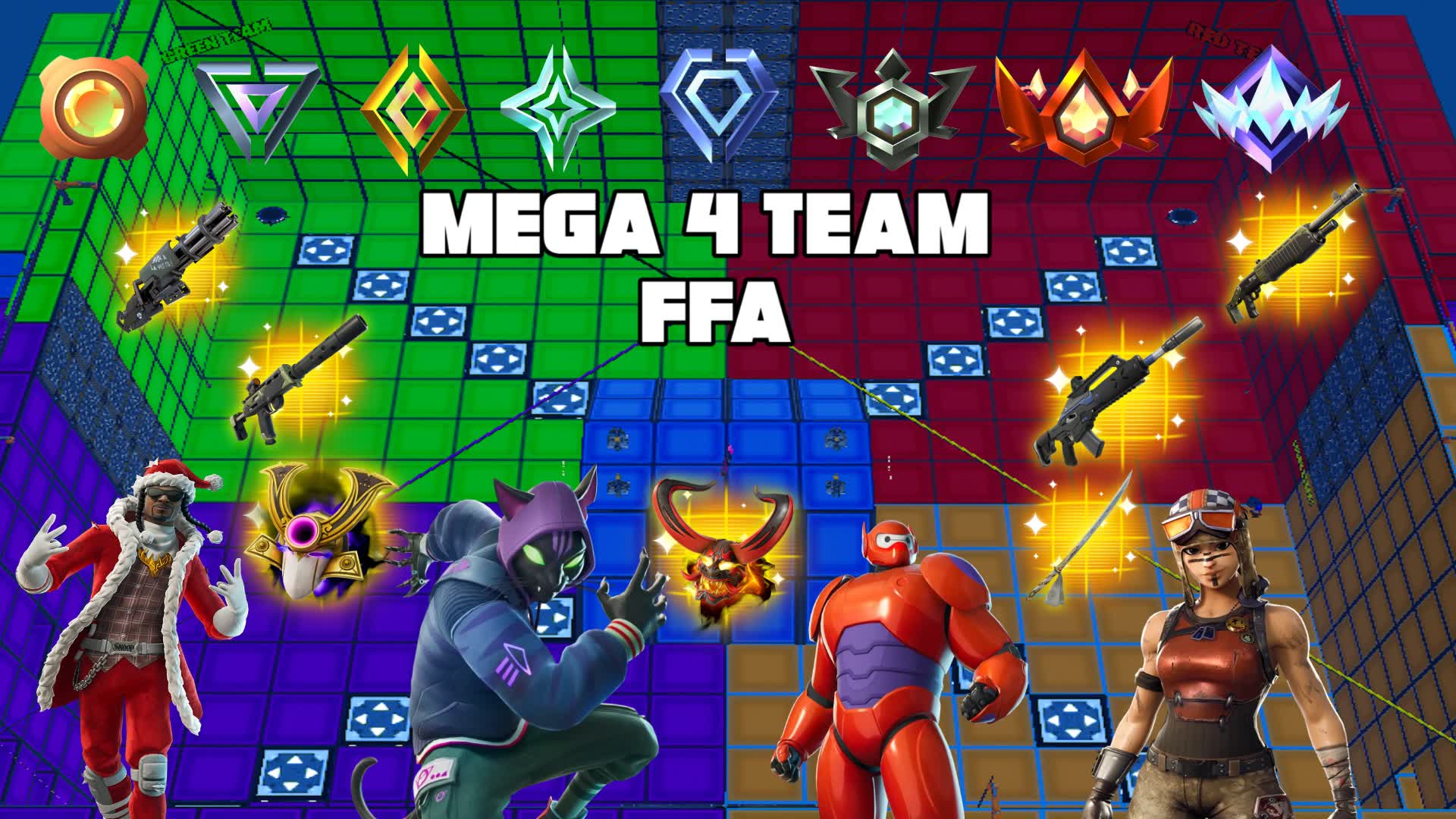 MEGA FFA⭐ 4 TEAMS