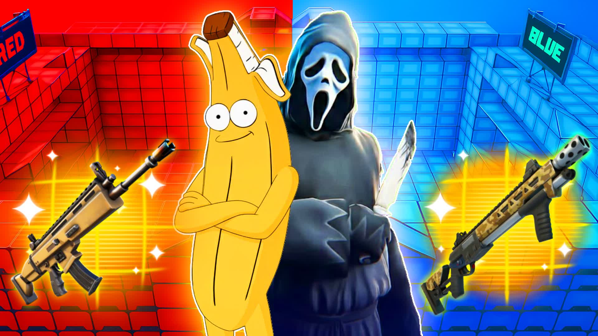 CRAZY BANANA RED VS BLUE🔴🔵 KALLINORLUL