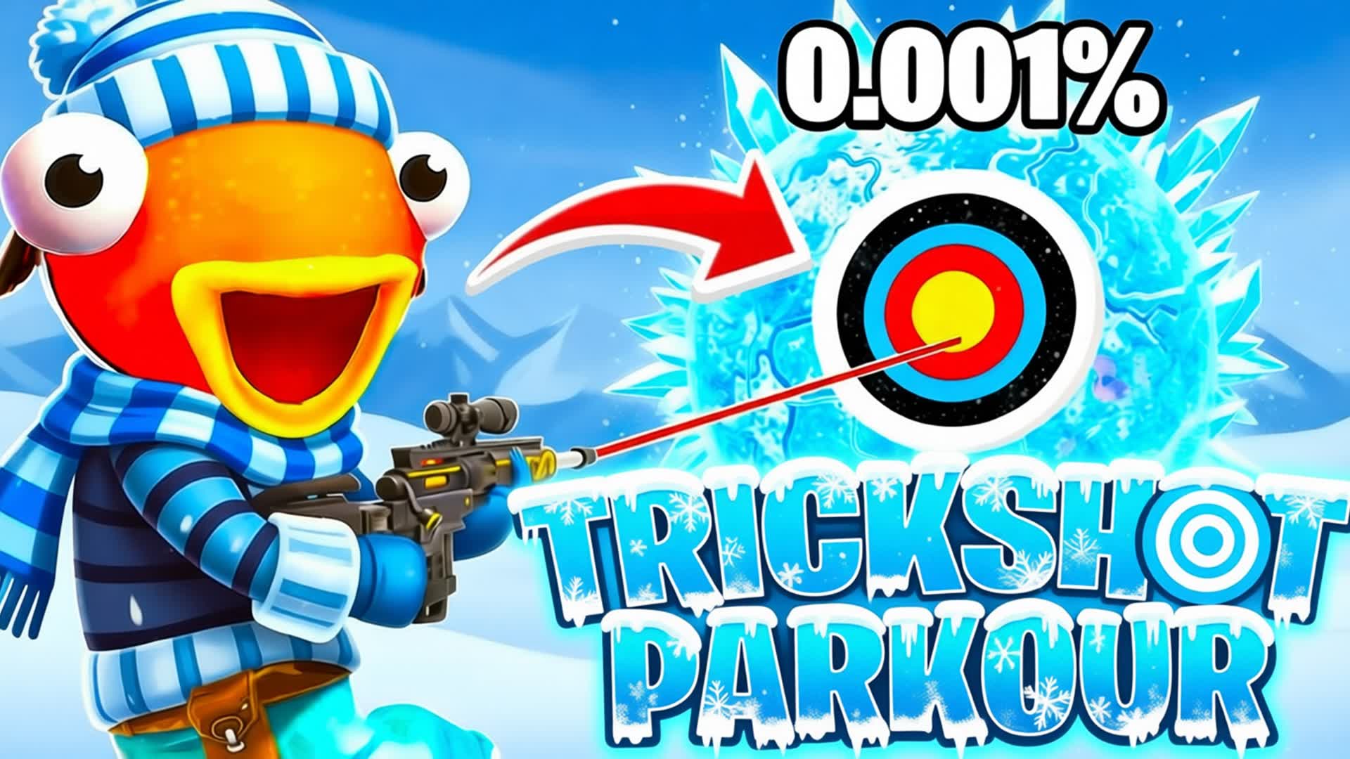 ❄️EASY WINTER TRICK SHOT PARKOUR 🎯100