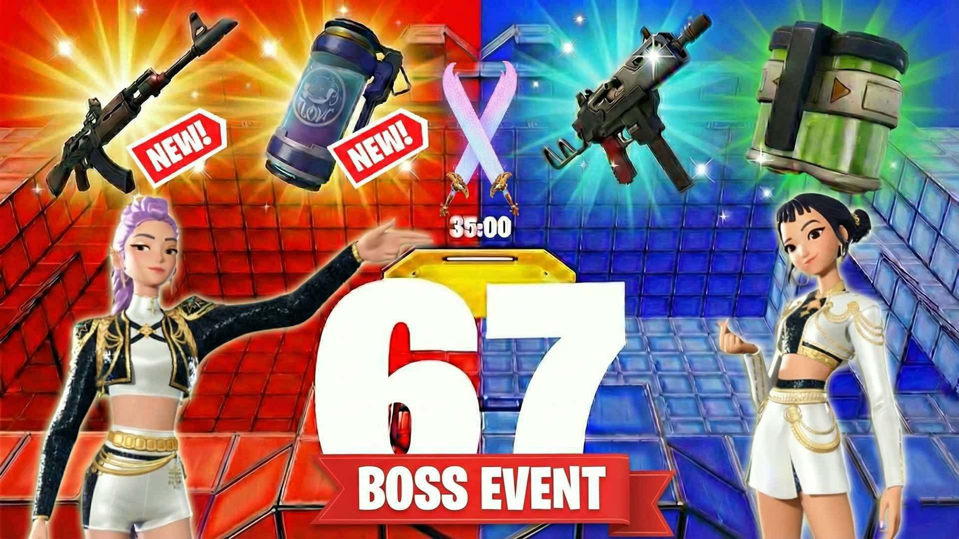 CRAZY SKY 赤 vs 青 🔴🔵 KPOP 1476-1132-1636 by codeverse72