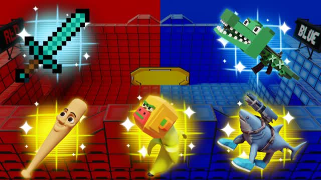 CRAZY RED VS BLUE🔴🔵[CUSTOM WEAPONS]