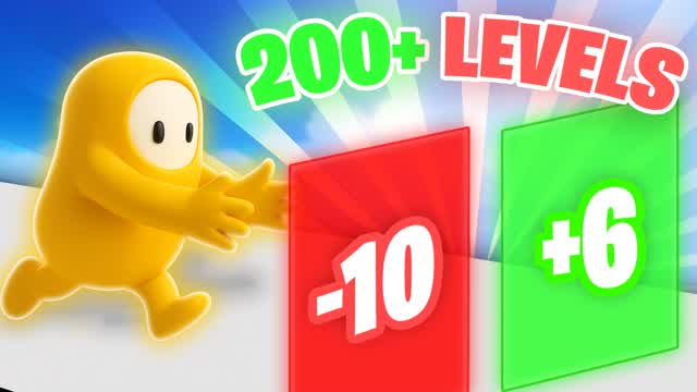 ⭐️ CRAZY EASY OBBY PARKOUR FALL GUYS 🌈