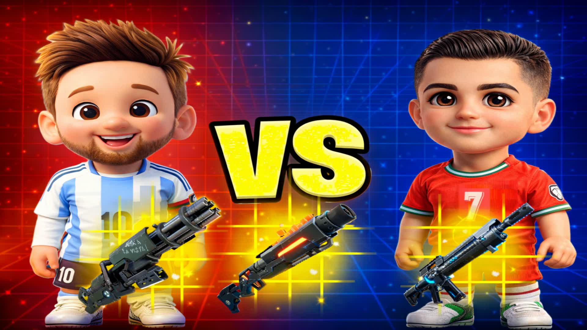 BABY RONALDO vs メッシ🔥🐐赤vs青🔴🔵